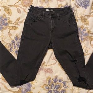 Old Navy distressed black jeans
